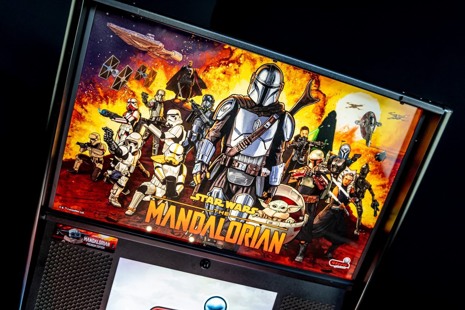 stern mandalorian pinball topper