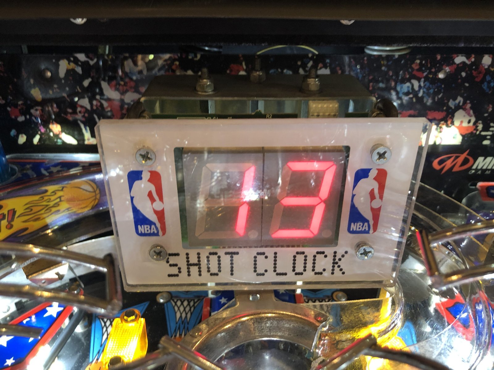 Shot Clock- Détail du flipper NBA Fastbreak de Bally