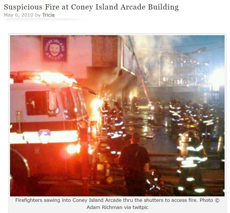 Suspicious fire at Coney Island Building 2010