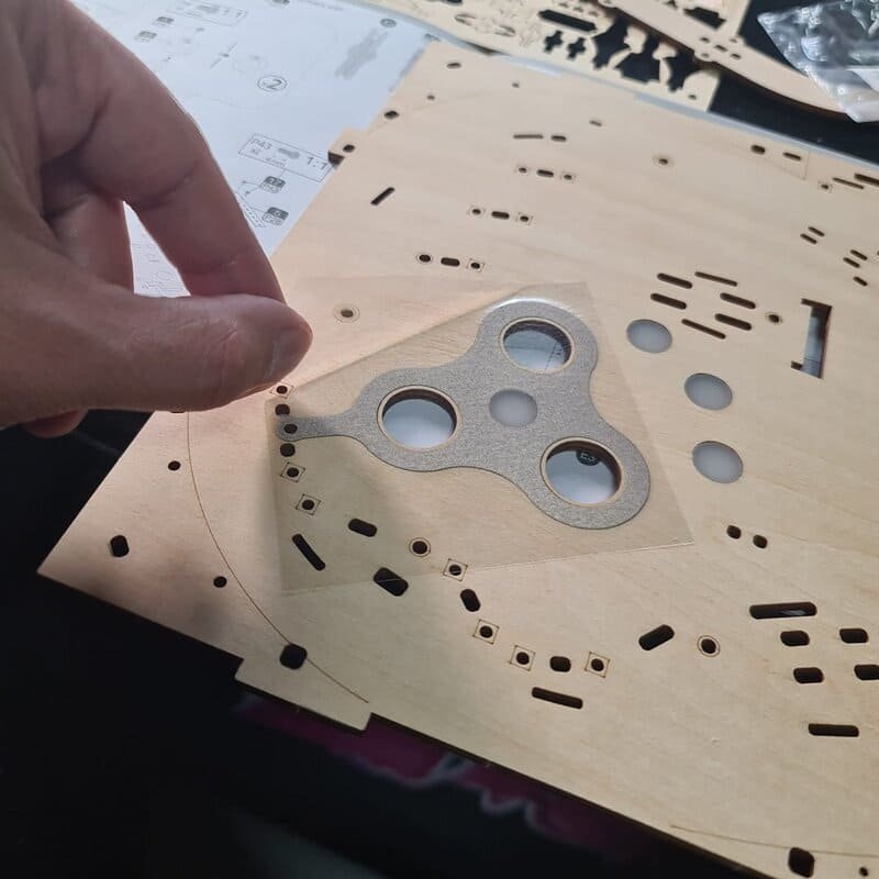 3D Pinball Flipper ROKR en bois Puzzle Tissu metallique