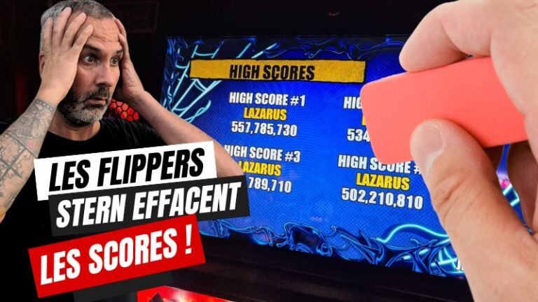 les flippers stern effacent les scores