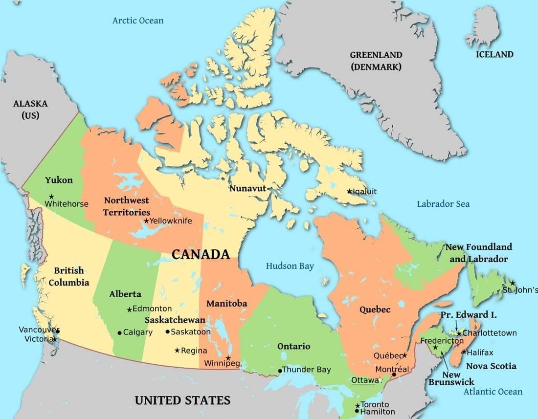 Carte du Canada 1