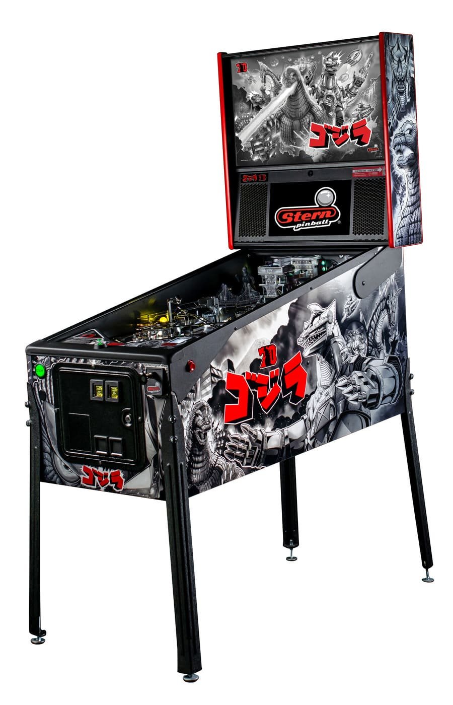 Flipper Godzilla 70th anniversary Stern Pinball Cabinet