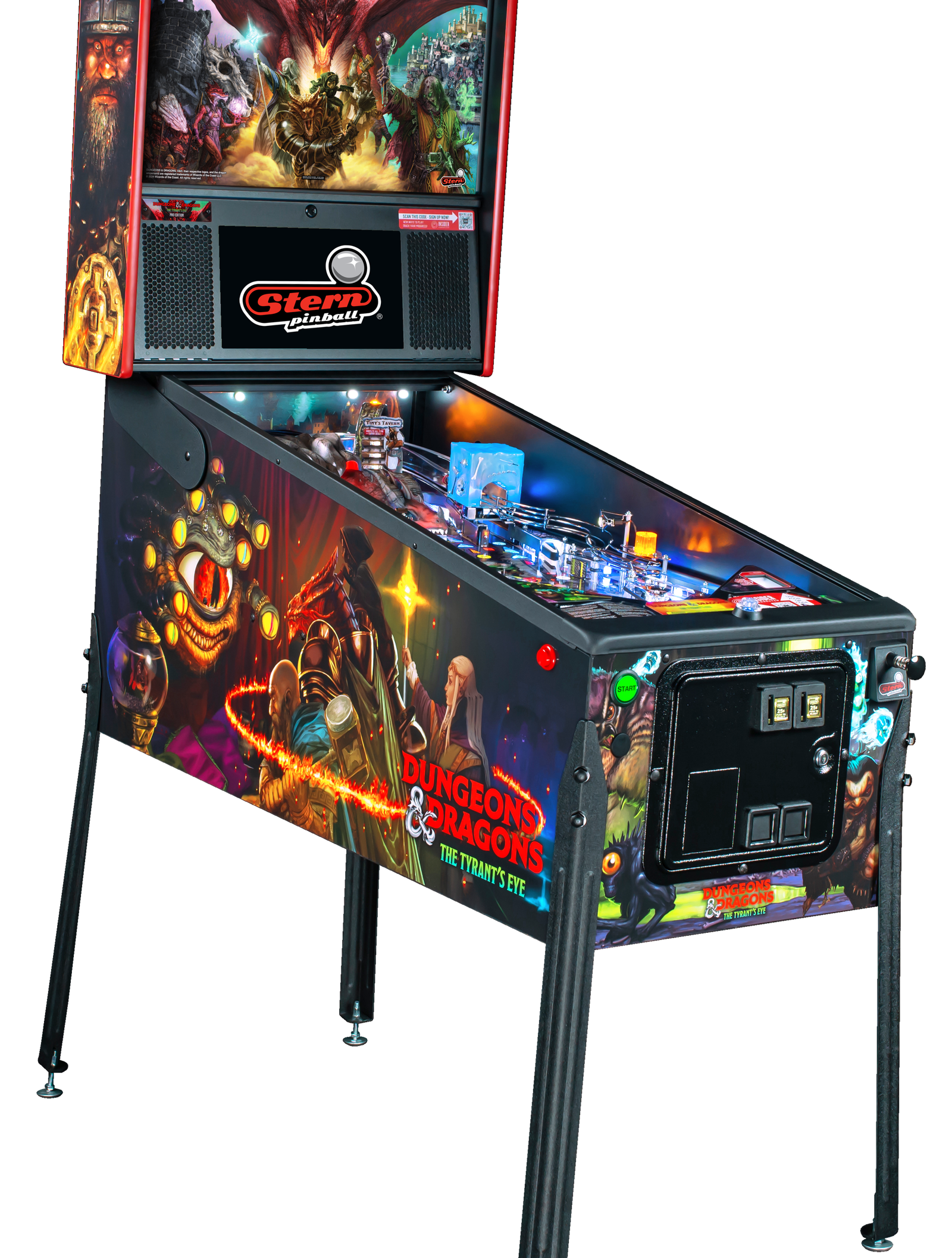 Flipper Dungeons & Dragons Stern Pinball Pro Côté gauche