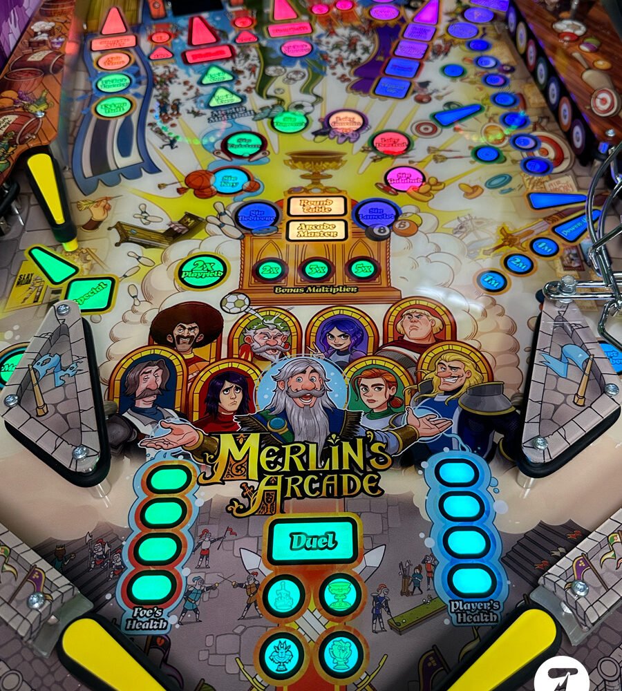 Flipper Merlin's Arcade Playfield Turner Pinball