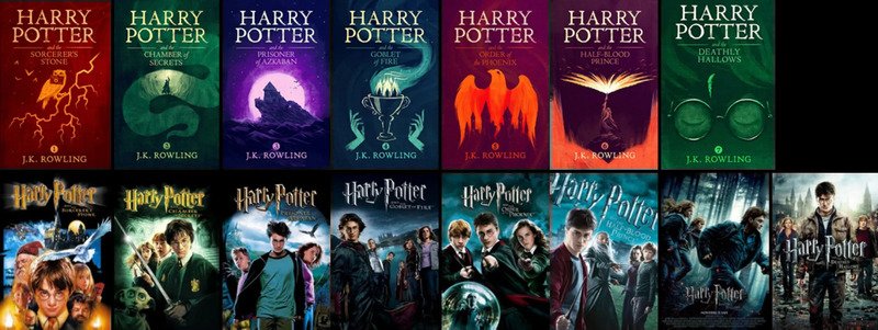harry potter films et livres