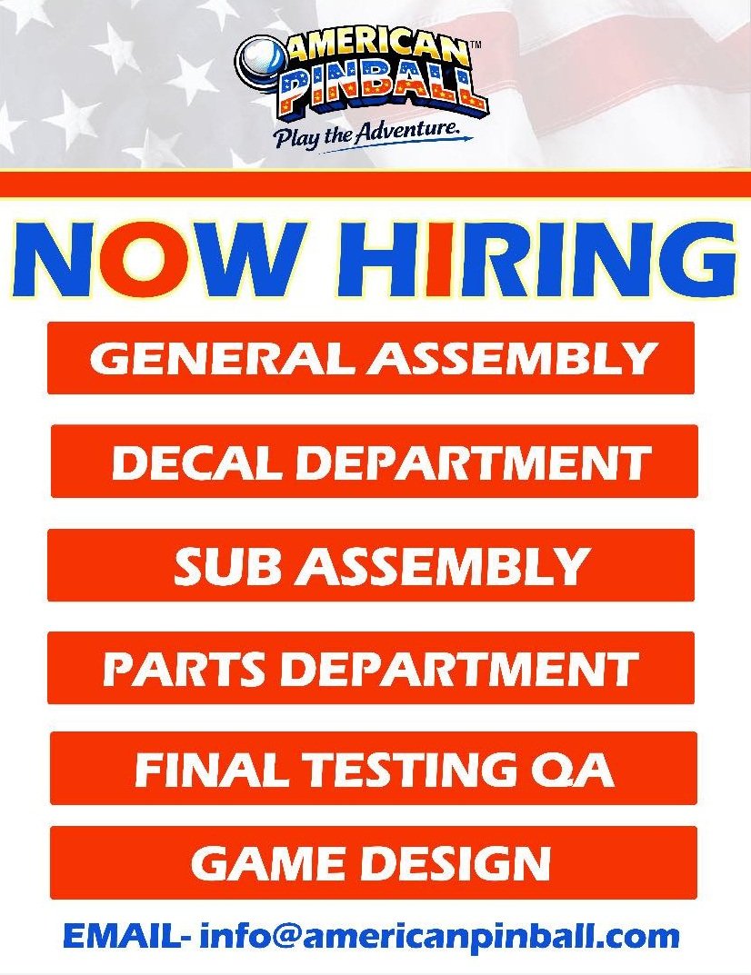 American Pinball Hiring