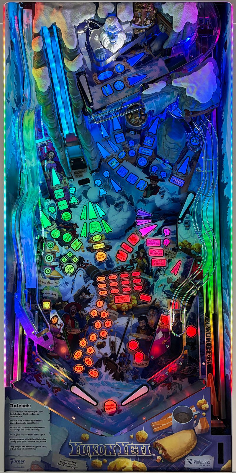 Flipper Yukon Yeti Turner Pinball Playfield